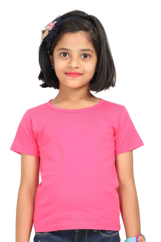 Girl Round Neck Half Sleeve Classic T-Shirt