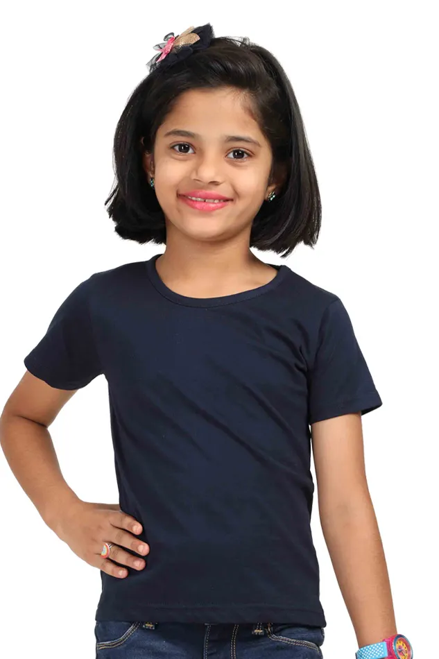 Girl Round Neck Half Sleeve Classic T-Shirt