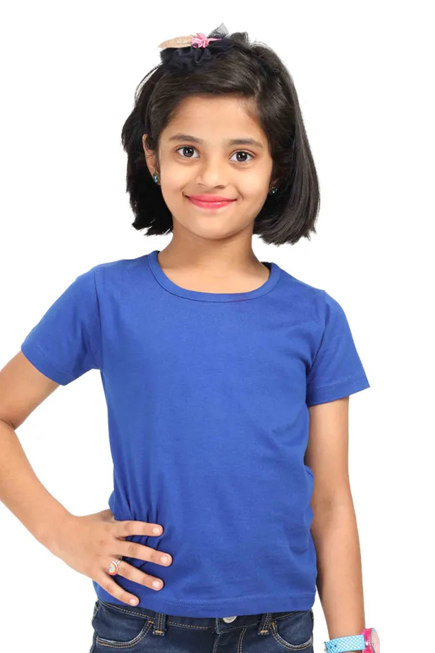 Girl Round Neck Half Sleeve Classic T-Shirt