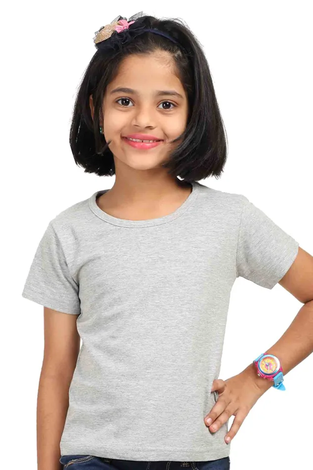 Girl Round Neck Half Sleeve Classic T-Shirt
