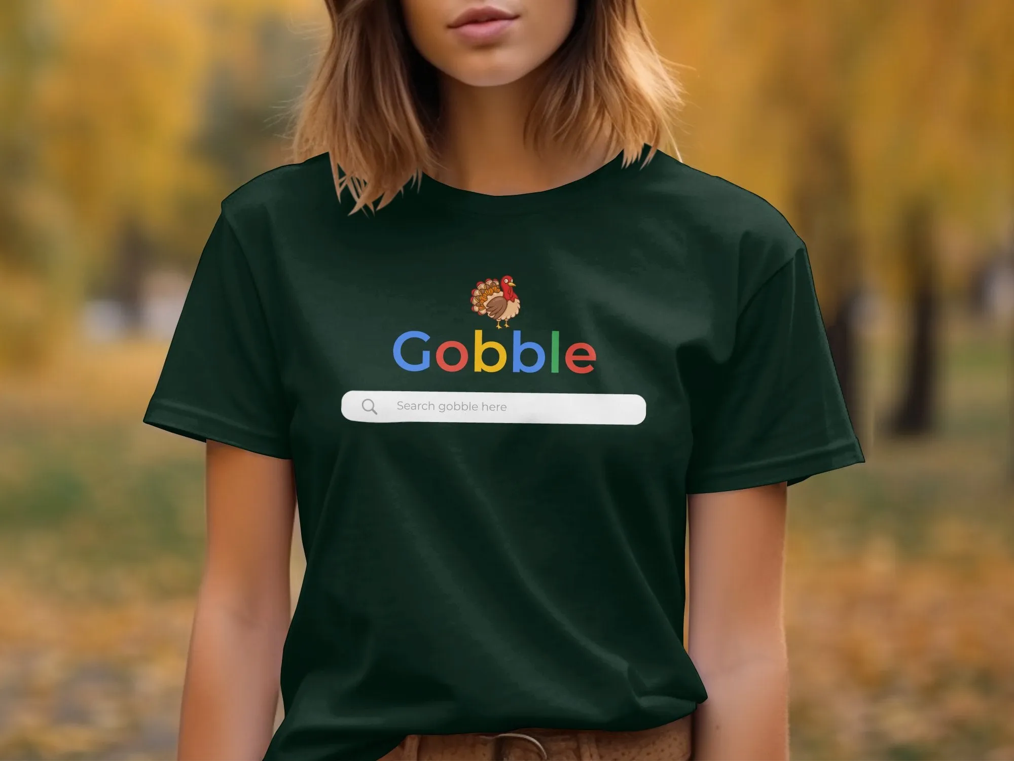 Gobble Google Prompt Shirt,Tank, Sweatshirt and Matching Family Shirts. Perfect for a Fall, Autumn or Thanksgiving Gift