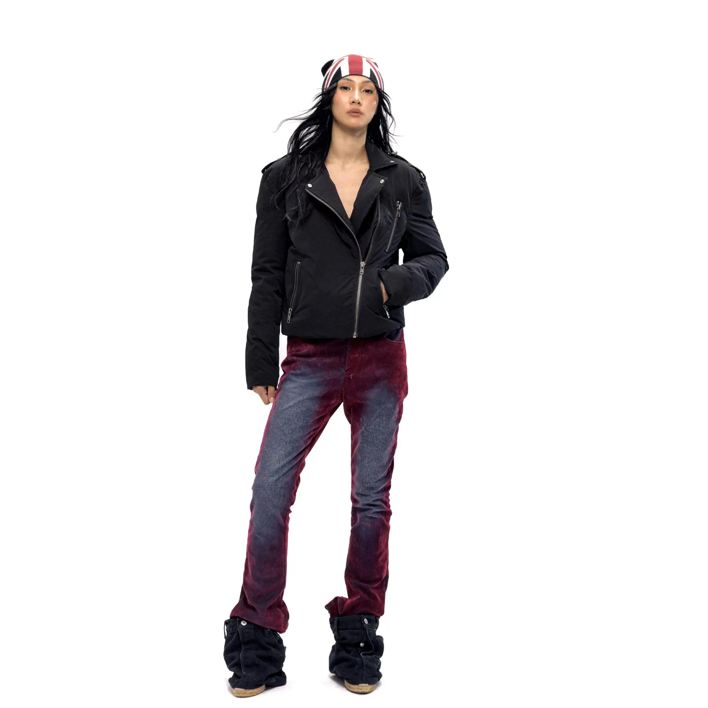Gradient Flared Denim Pants