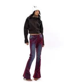 Gradient Flared Denim Pants