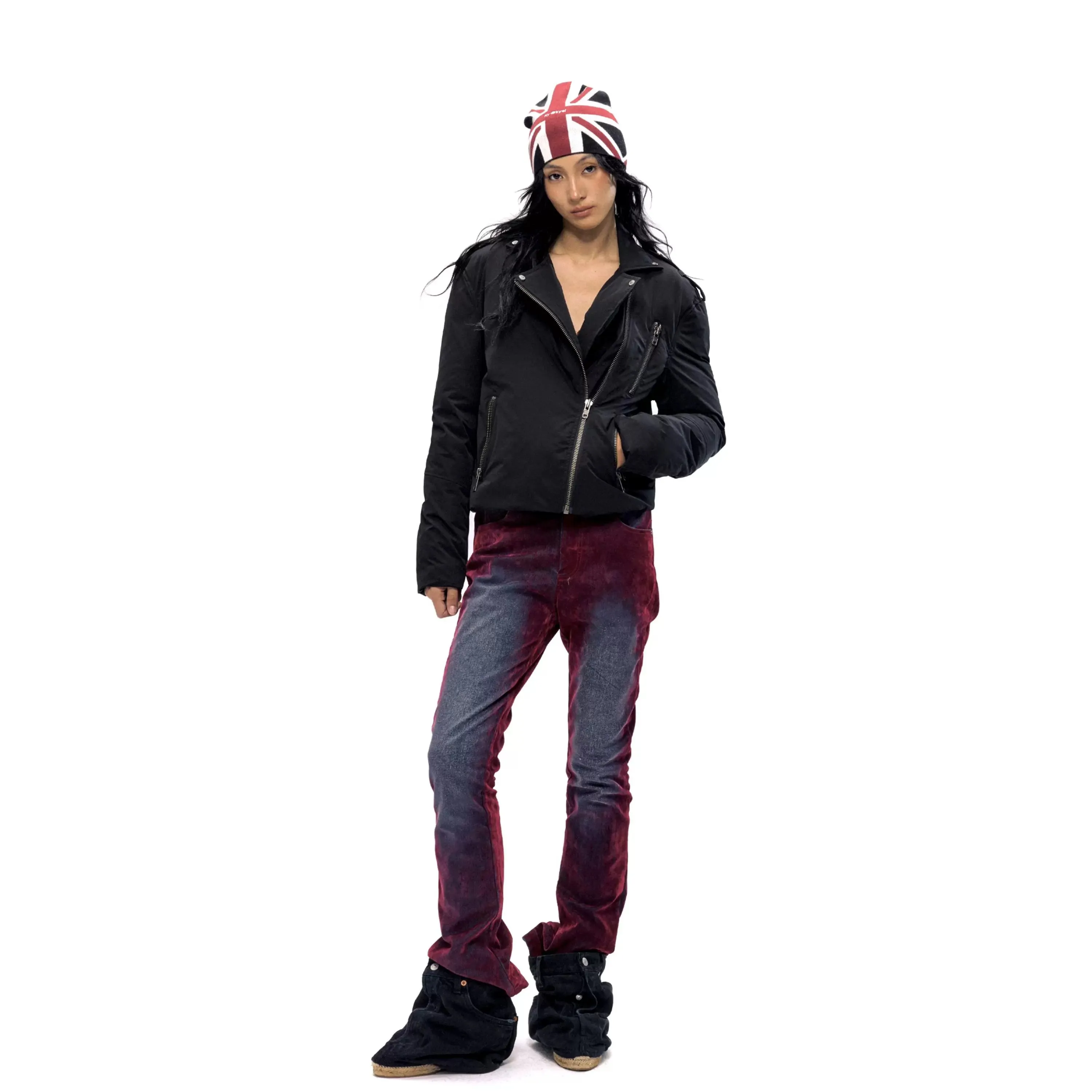 Gradient Flared Denim Pants