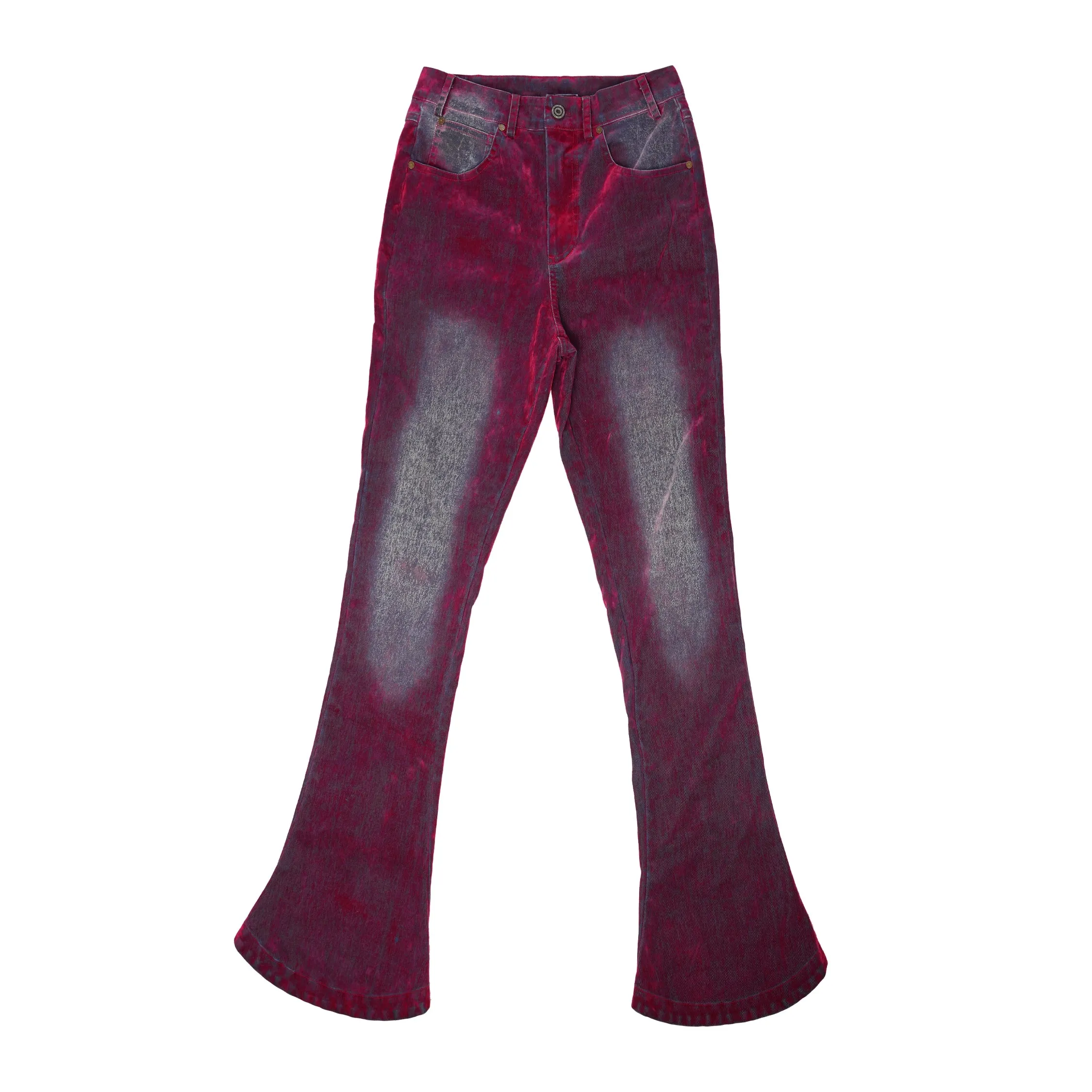 Gradient Flared Denim Pants