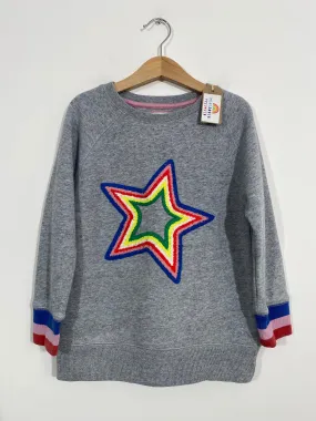 Grey appliqué Star Jumper  (6-7 Years)