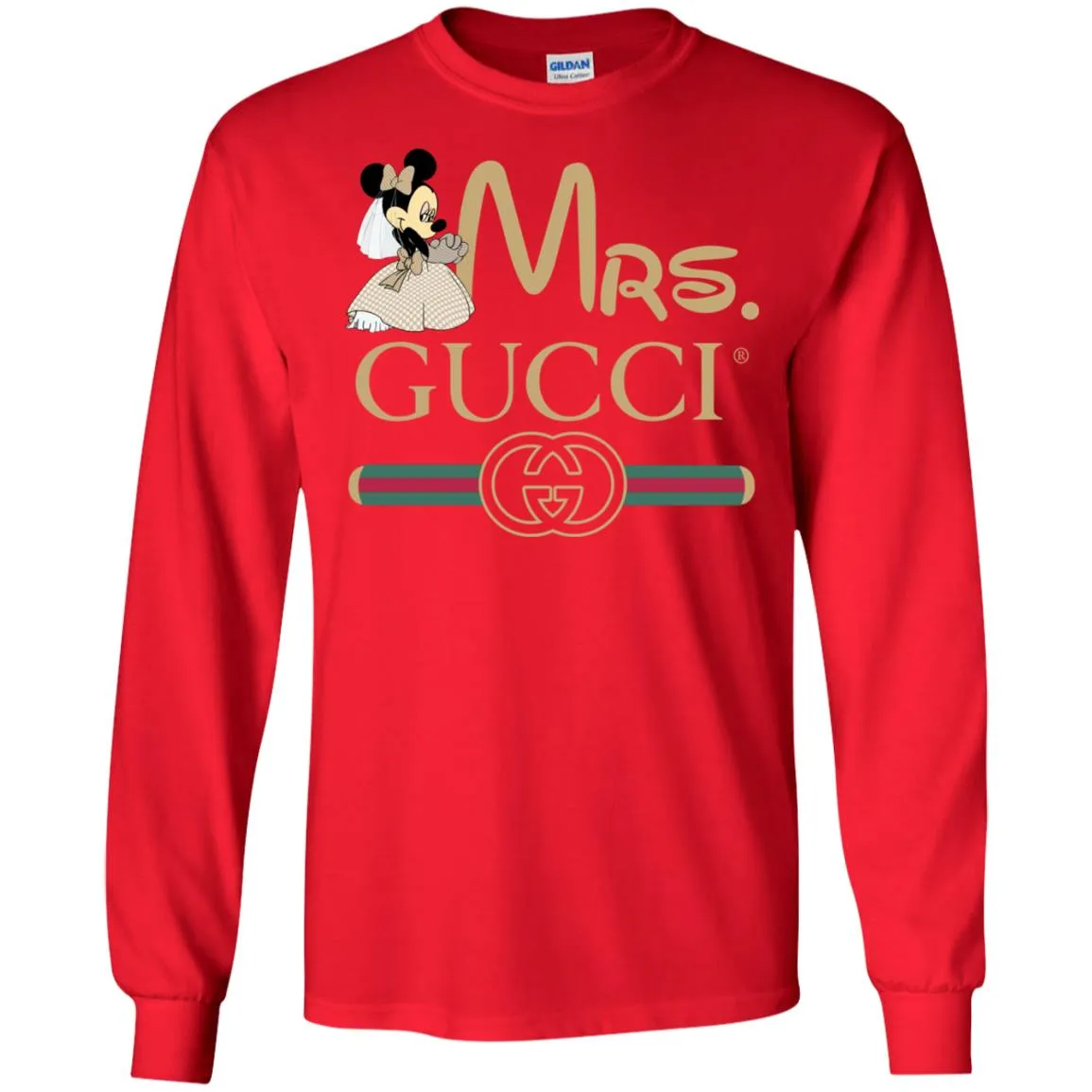 Gucci Couple Disney Minnie Valentine's Day T-shirt Men Long Sleeve Shirt