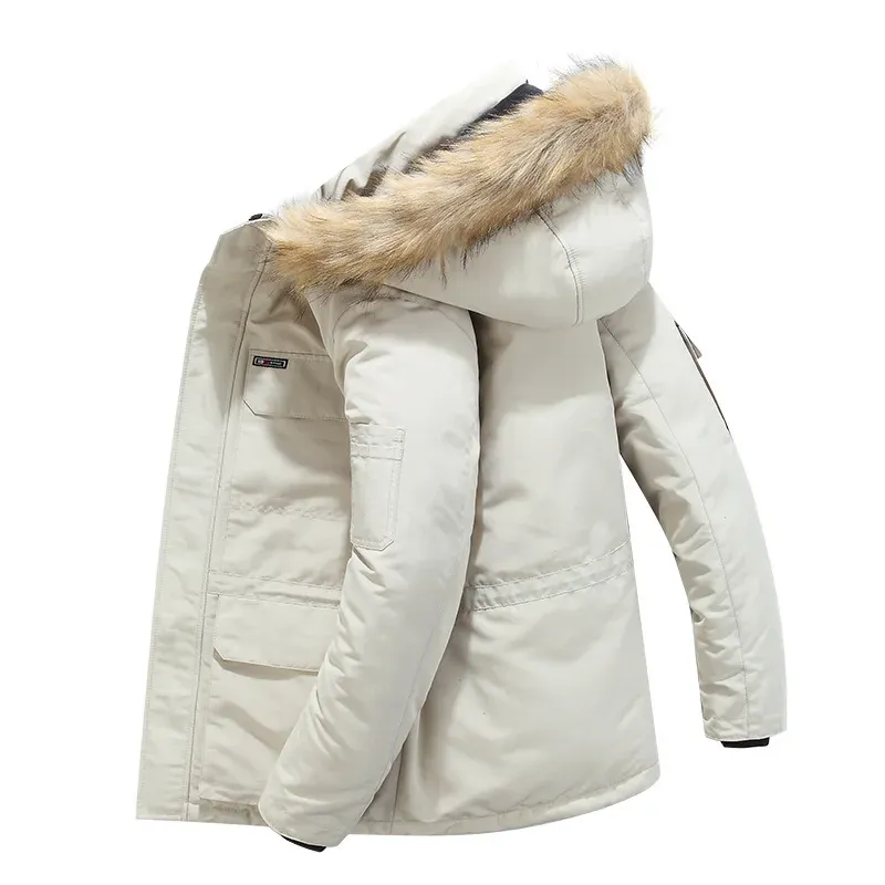 Harnord - Parka Winterjas Heren – Winddicht met Afneembare Capuchon en Bontkraag
