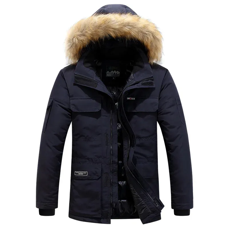 Harnord - Parka Winterjas Heren – Winddicht met Afneembare Capuchon en Bontkraag