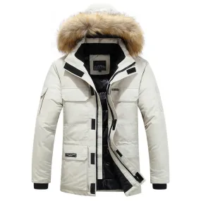 Harnord - Parka Winterjas Heren – Winddicht met Afneembare Capuchon en Bontkraag