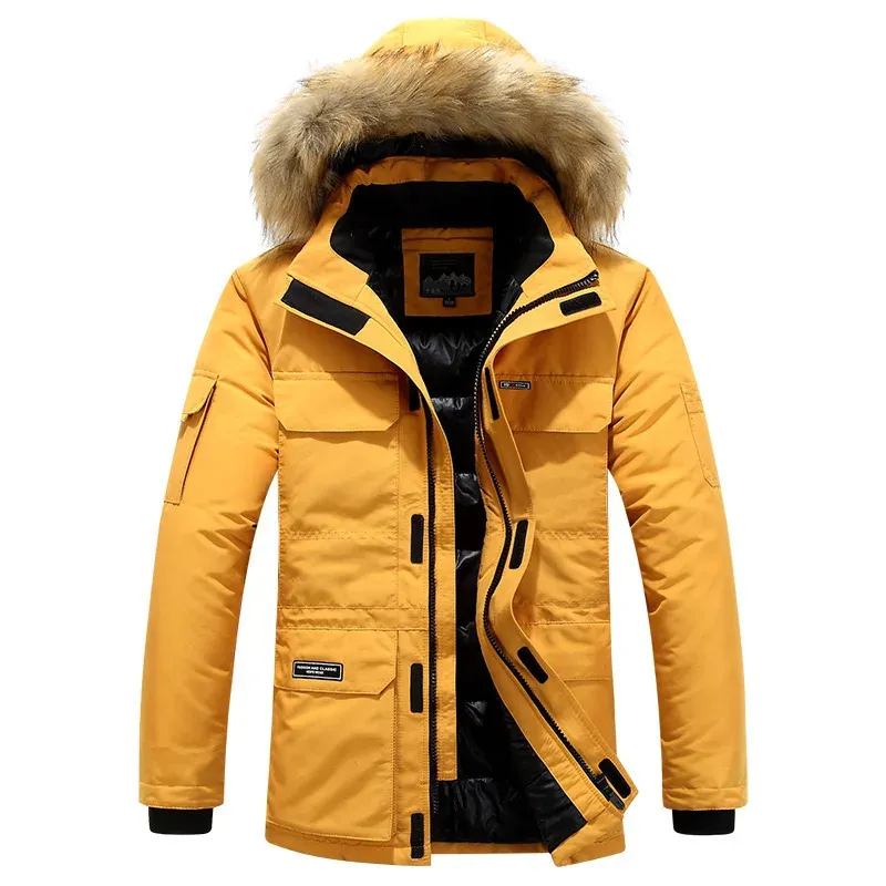 Harnord - Parka Winterjas Heren – Winddicht met Afneembare Capuchon en Bontkraag