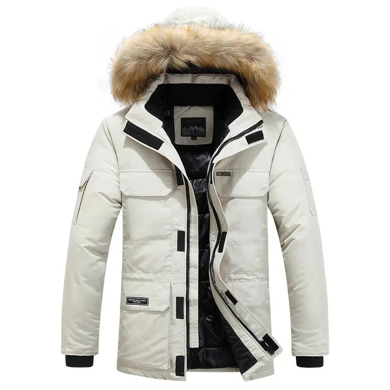 Harnord - Parka Winterjas Heren – Winddicht met Afneembare Capuchon en Bontkraag