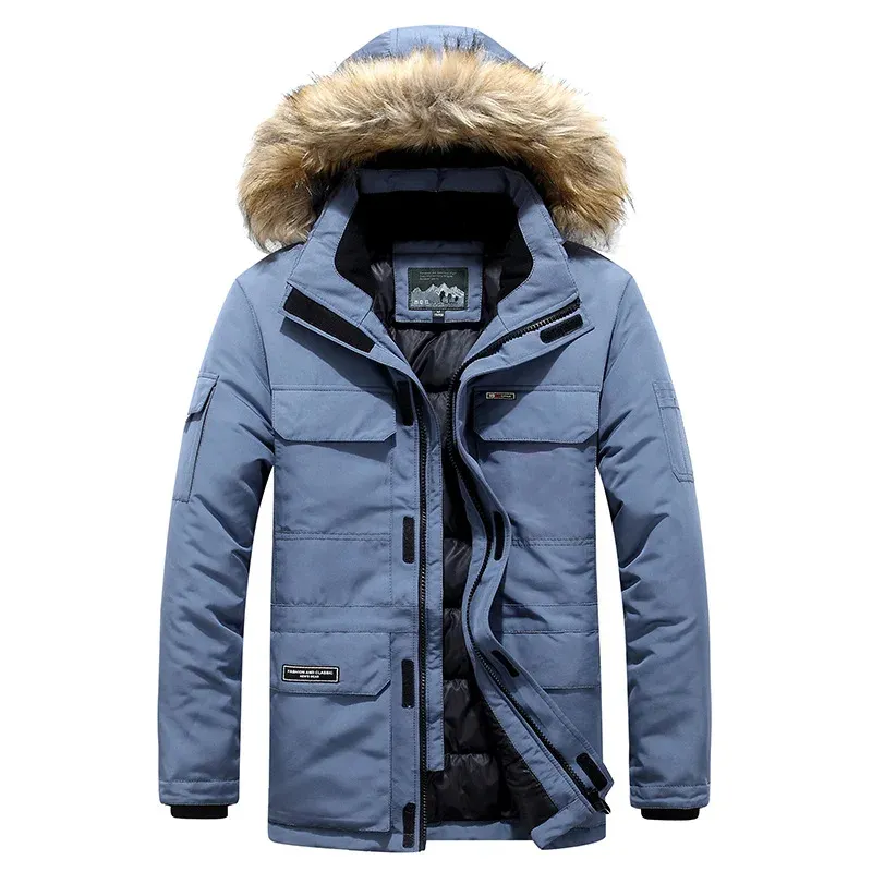 Harnord - Parka Winterjas Heren – Winddicht met Afneembare Capuchon en Bontkraag