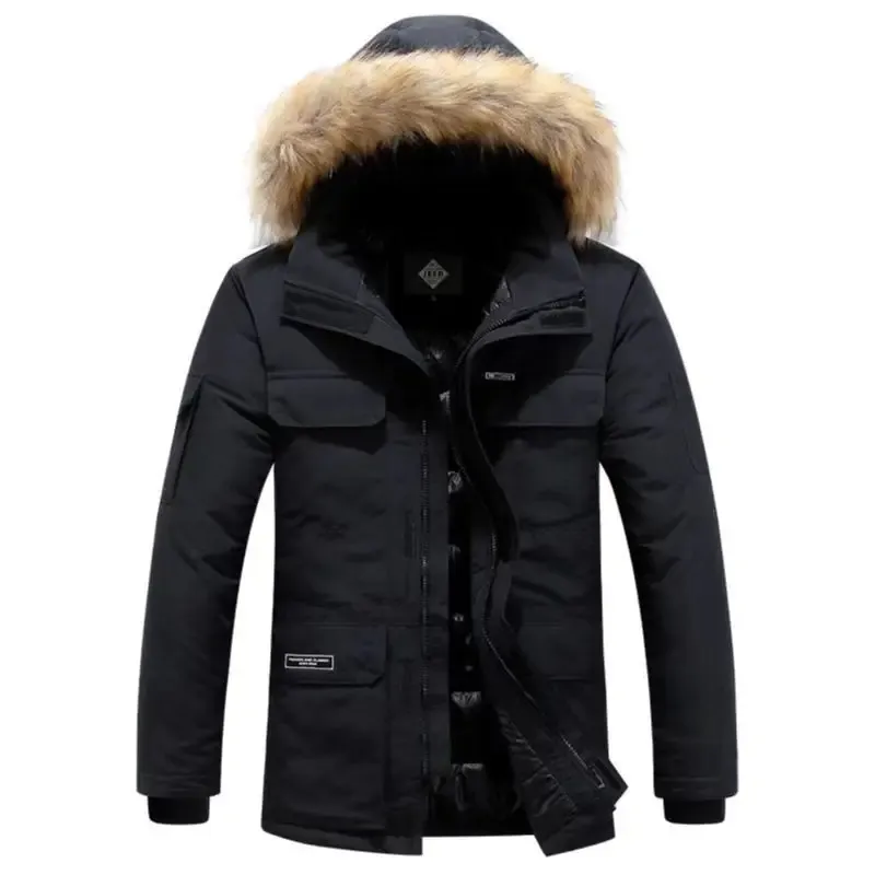 Harnord - Parka Winterjas Heren – Winddicht met Afneembare Capuchon en Bontkraag