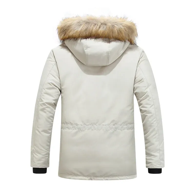 Harnord - Parka Winterjas Heren – Winddicht met Afneembare Capuchon en Bontkraag