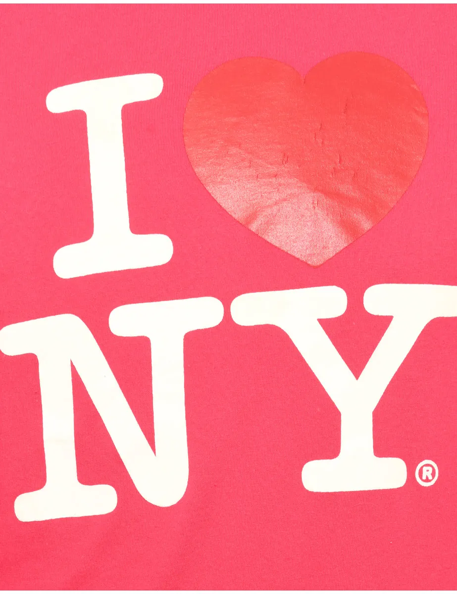 I Love Newyork Printed T-shirt - M