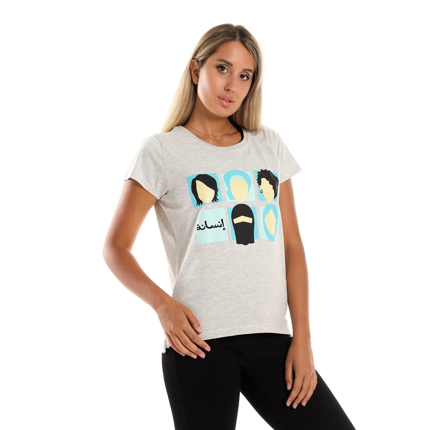 Insana Women SS T-shirt - Light Grey