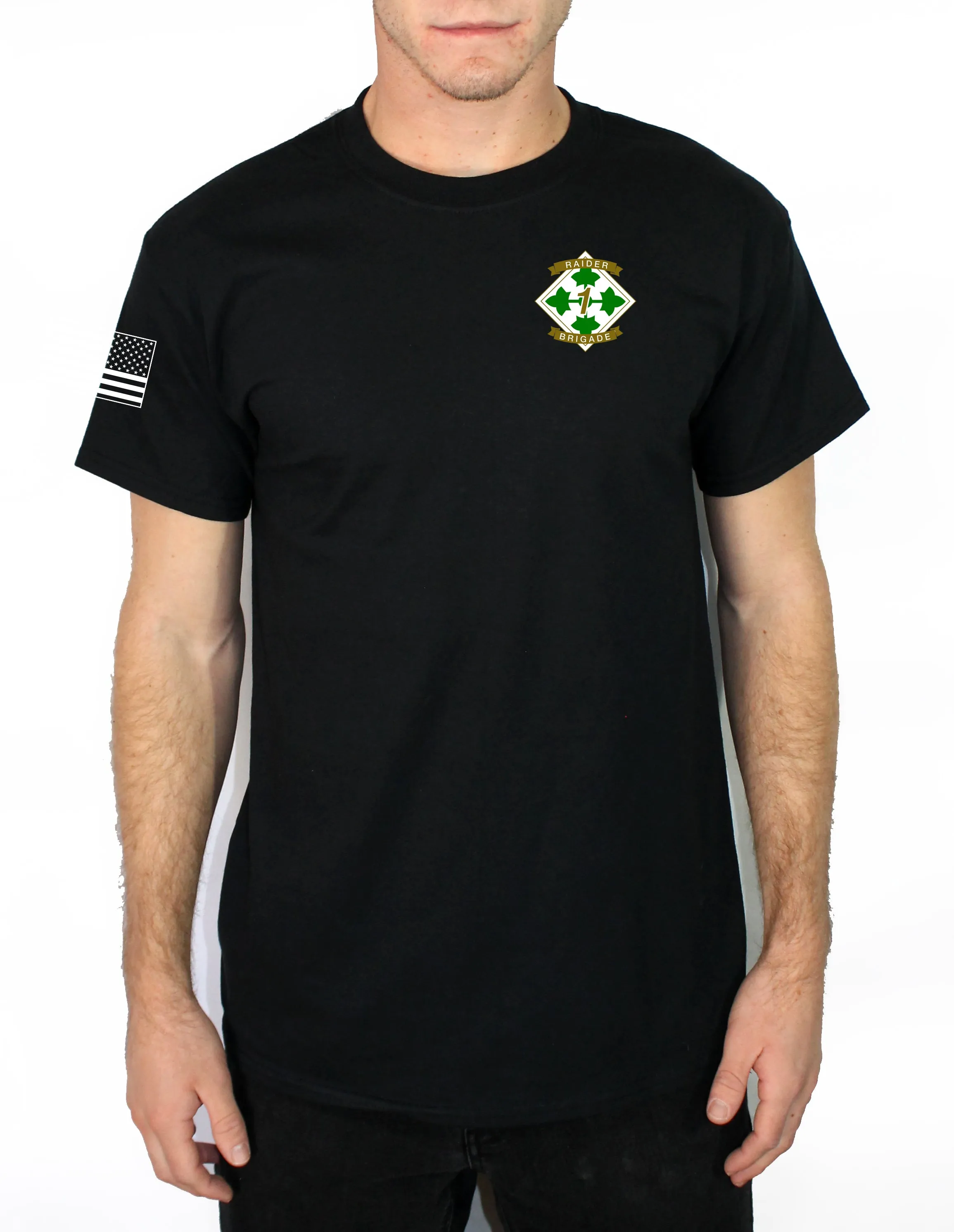 Ironhawk Co 50-50 Blend Black Unisex PT Short Sleeve Shirt. Approved for PT
