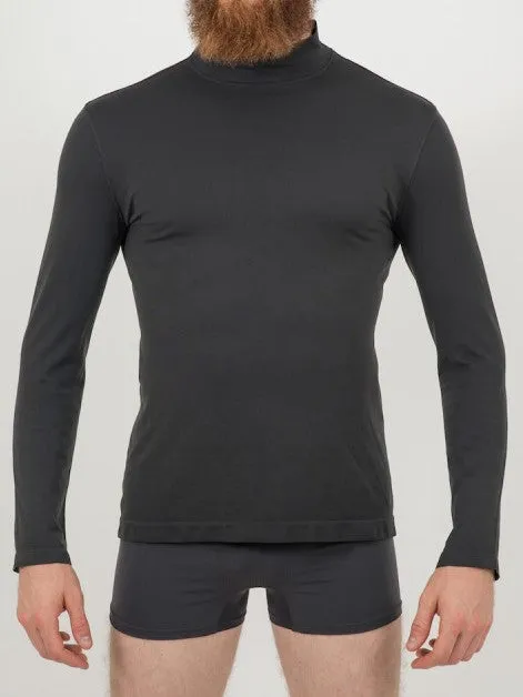 ISSIMO Mens Mock Neck Long Sleeve