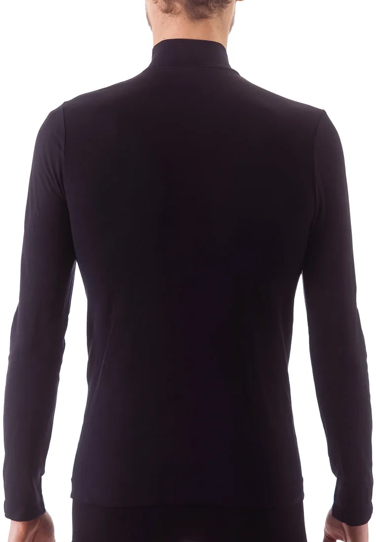 ISSIMO Mens Mock Neck Long Sleeve