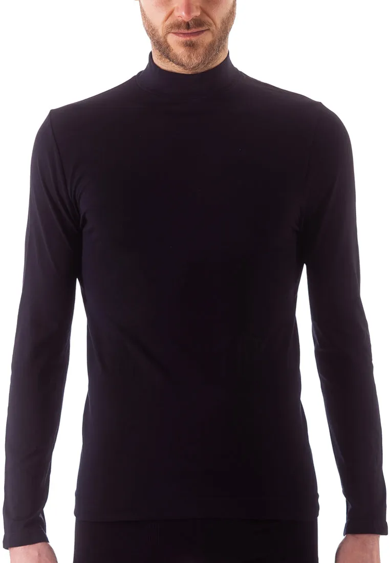 ISSIMO Mens Mock Neck Long Sleeve