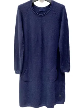 Italian Knit Tunic Sweater Dress With Front Pockets One Size