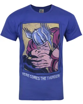 Junk Food Clothing Thor Mens Blue Short Sleeved T-Shirt