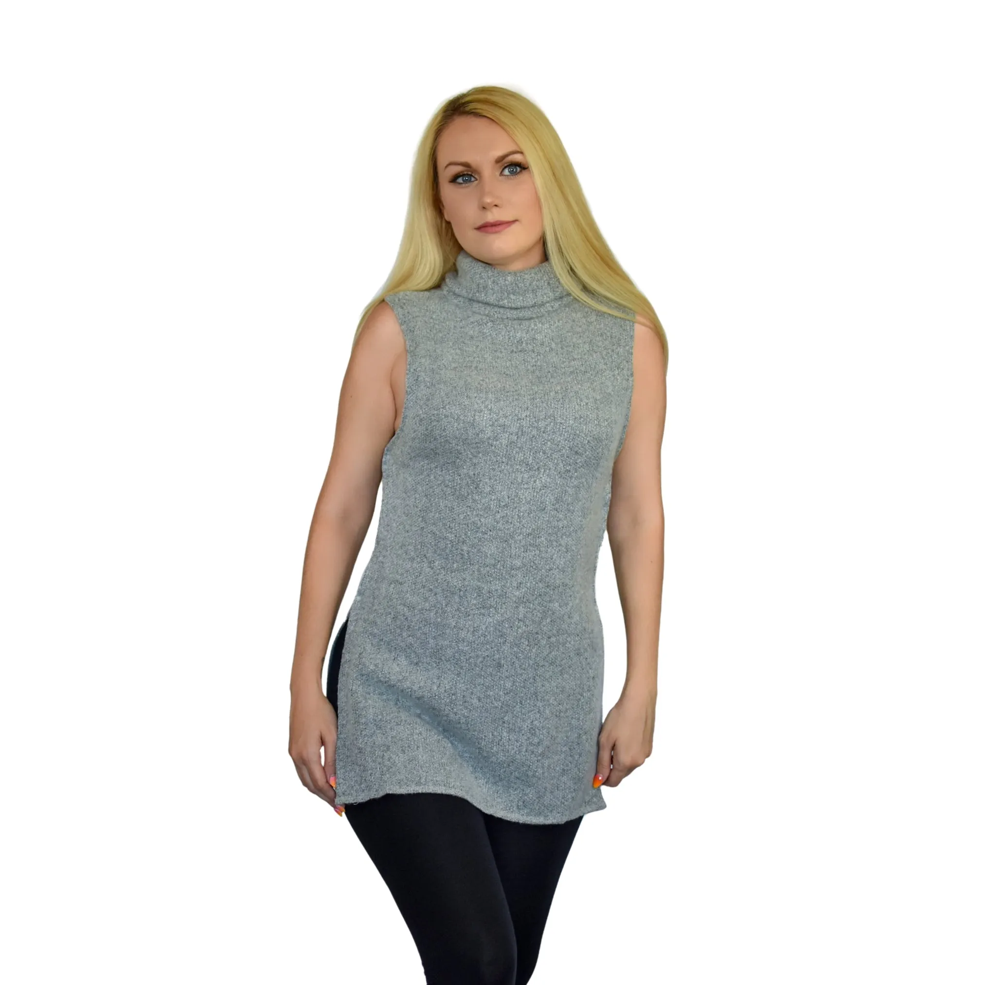 Keeping It Cozy Sleeveless Turtleneck Top