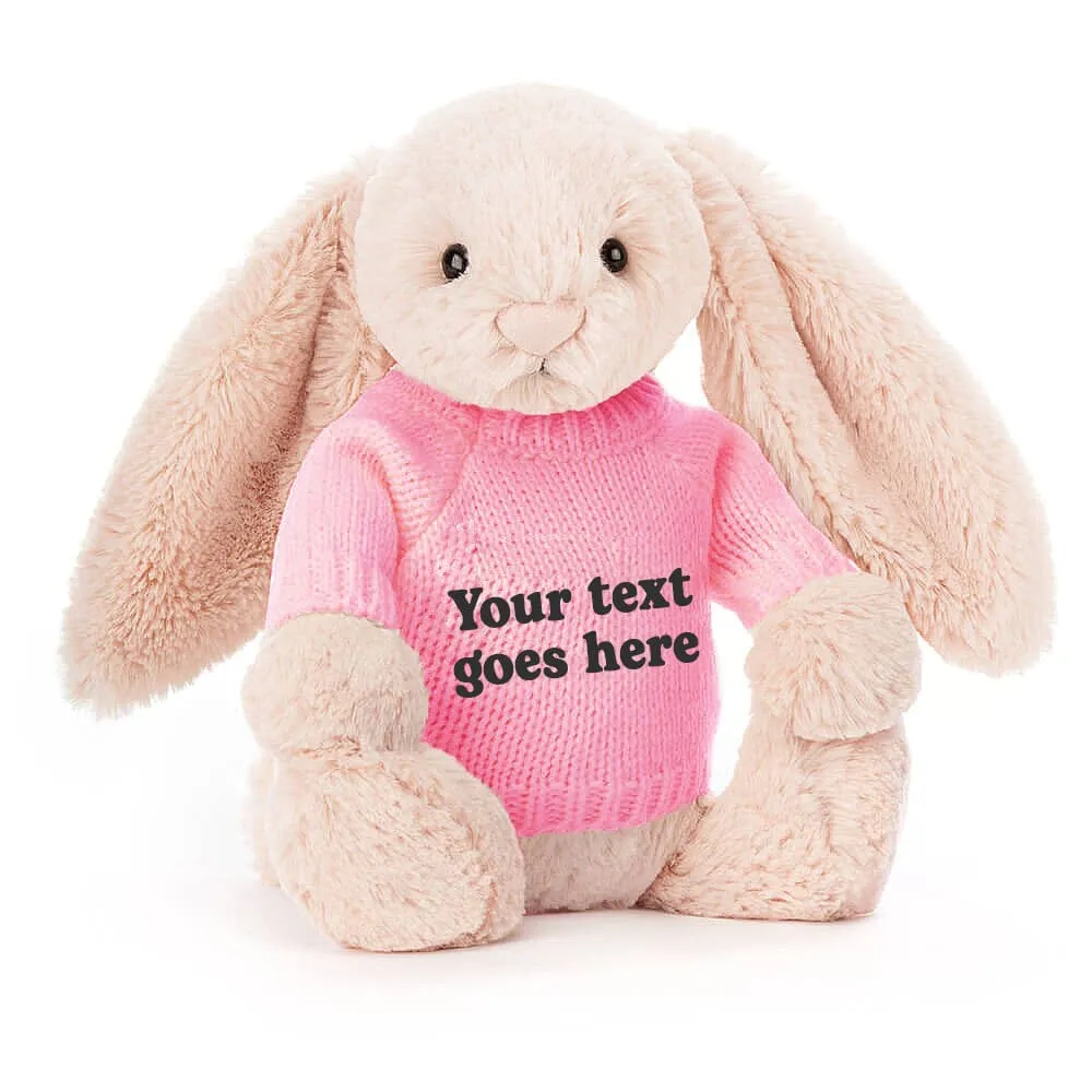 Knitted Jumper Pink - Fits Medium Bashful Jellycat (JUMPER ONLY)