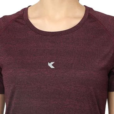 Kronos Raglan Grindle Striper | Women's | Crimson | KIBI Sports