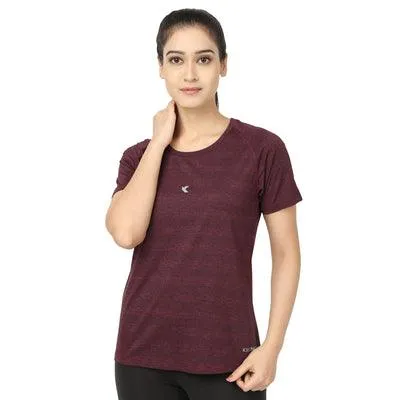 Kronos Raglan Grindle Striper | Women's | Crimson | KIBI Sports