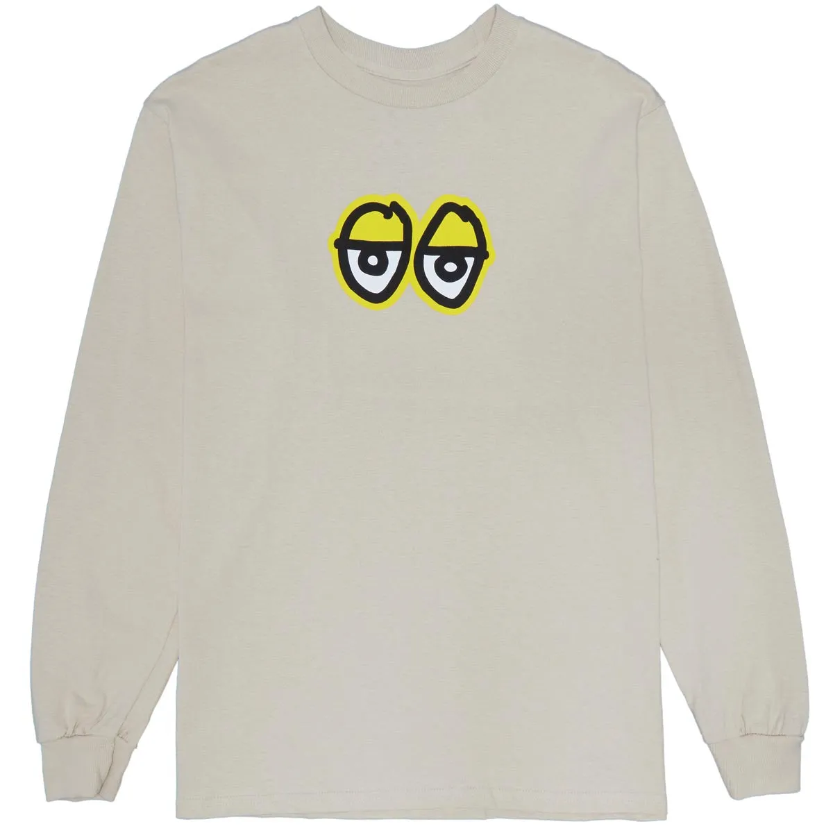 Krooked Eyes LG Long Sleeve T-Shirt - Sand/Black/White