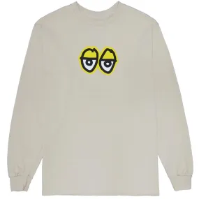 Krooked Eyes LG Long Sleeve T-Shirt - Sand/Black/White