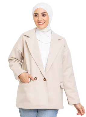 Latte RD-Jacquard Feather Blazer