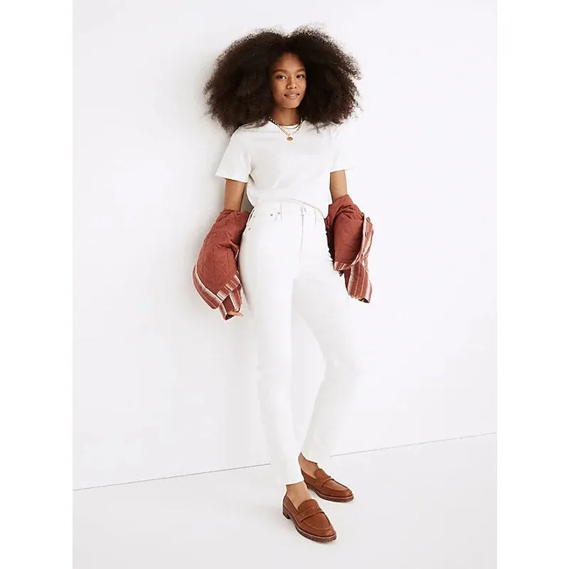 MADEWELL Womens Perfect Vintage Jeans 26 US 2 Tile White High Rise Stretch NWT