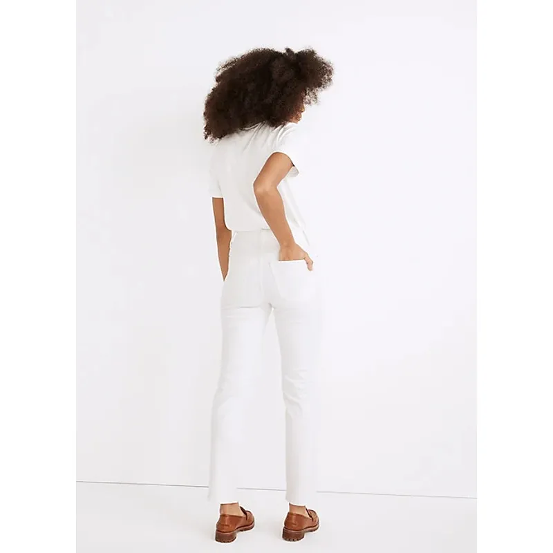 MADEWELL Womens Perfect Vintage Jeans 26 US 2 Tile White High Rise Stretch NWT