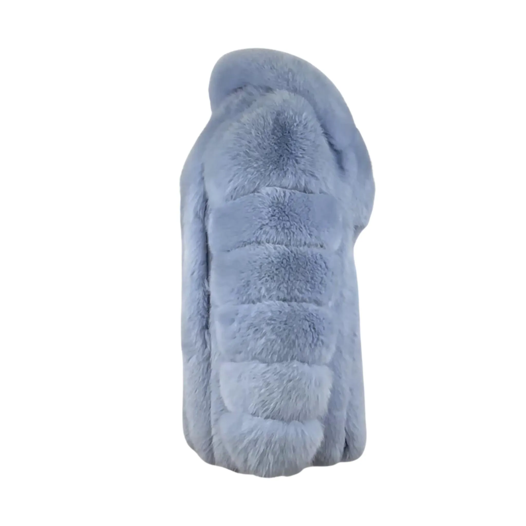 Mens 3/4 Sky Blue Fox Coat Style # 9001