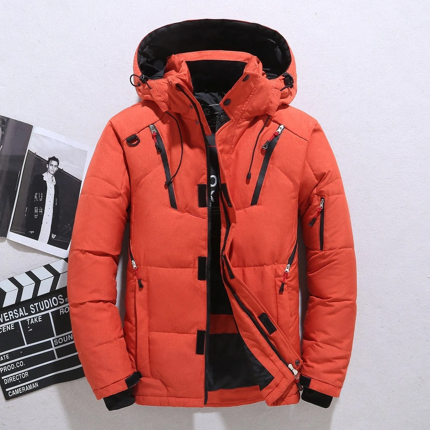 Men's Hooded Outdoor Thick Warm Padded Snow Coat Oversized M-4XL
