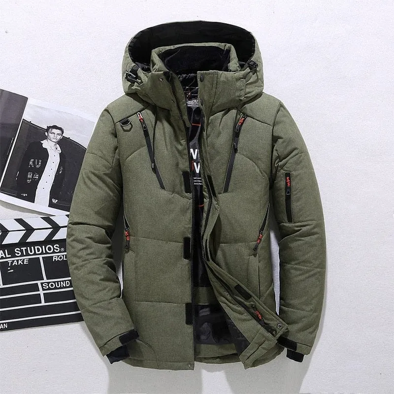 Men's Hooded Outdoor Thick Warm Padded Snow Coat Oversized M-4XL