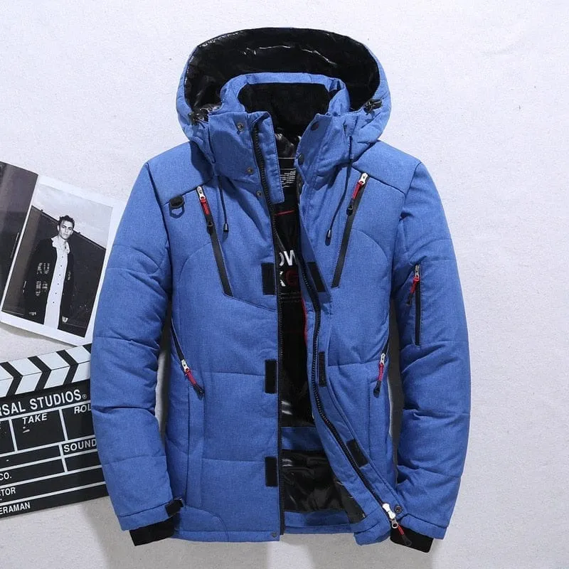 Men's Hooded Outdoor Thick Warm Padded Snow Coat Oversized M-4XL