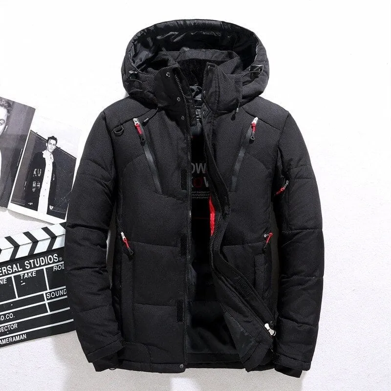 Men's Hooded Outdoor Thick Warm Padded Snow Coat Oversized M-4XL