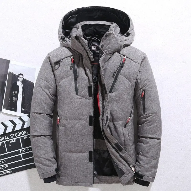 Men's Hooded Outdoor Thick Warm Padded Snow Coat Oversized M-4XL
