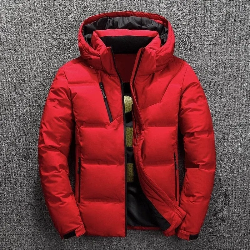 Men's Hooded Outdoor Thick Warm Padded Snow Coat Oversized M-4XL