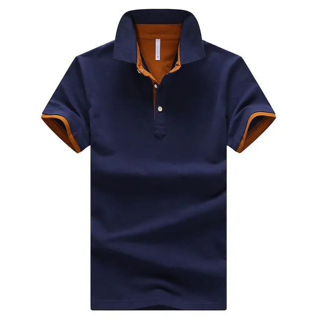 Men's Polo Shirt Cotton Short Sleeve Brands Clothing Jerseys Summer Stand Collar Tops