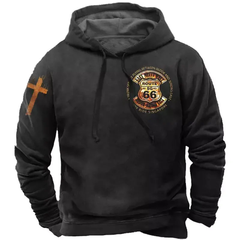 Men's Route 66 Motorcycle Hoodie