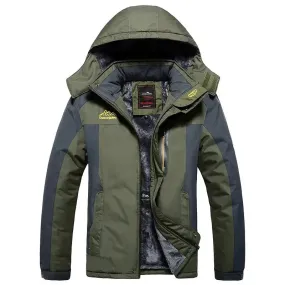 Men's Thick Waterproof Hooded Parka – Fleece Military Jacket Plus Size 9XL