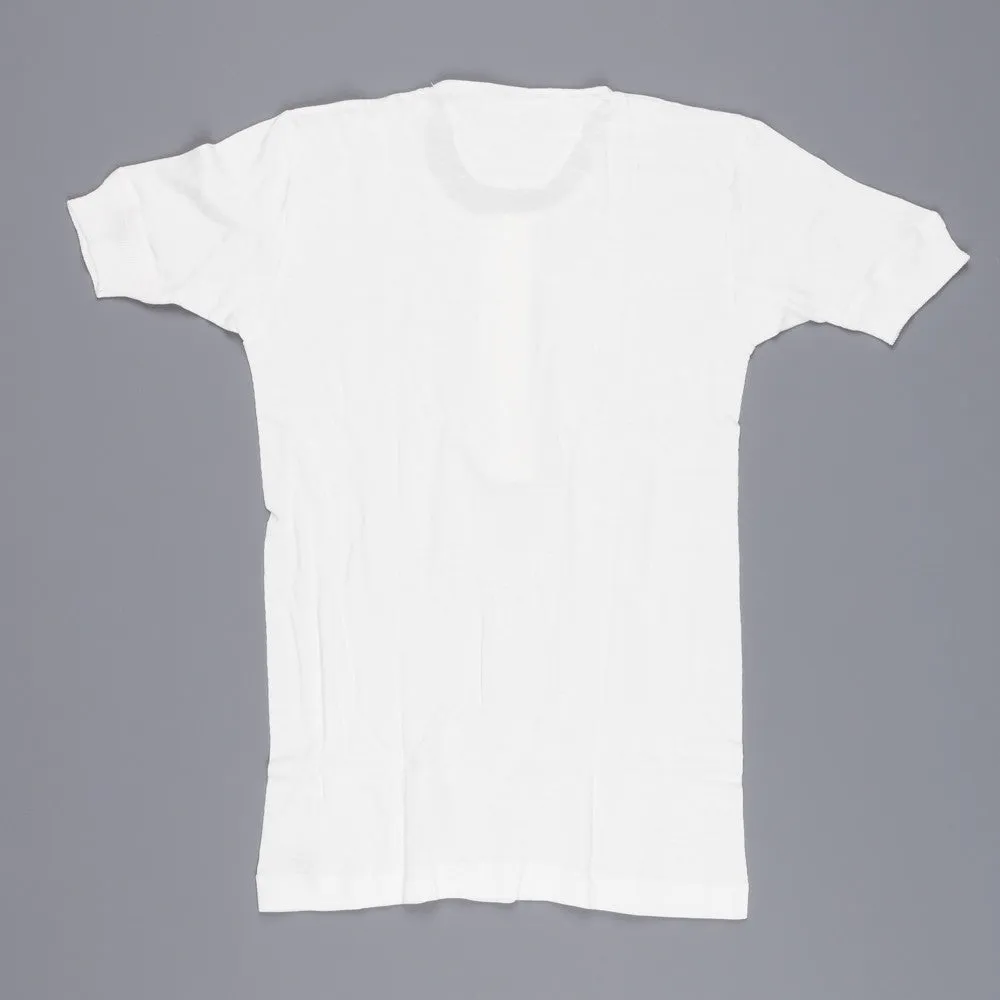 Merz B. Schwanen 103 button facing shirt 1/4 sleeve white