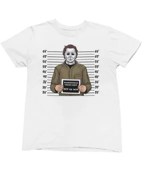 Michael Myers Mugshot Horror Film Tribute T-Shirt