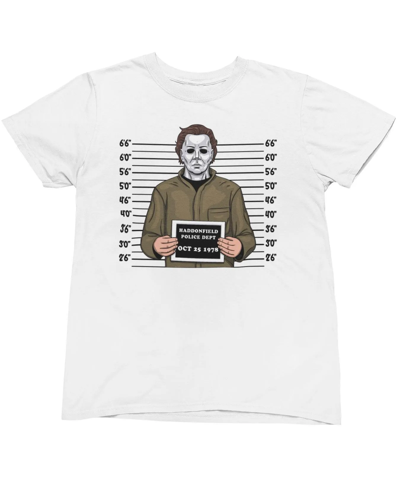 Michael Myers Mugshot Horror Film Tribute T-Shirt