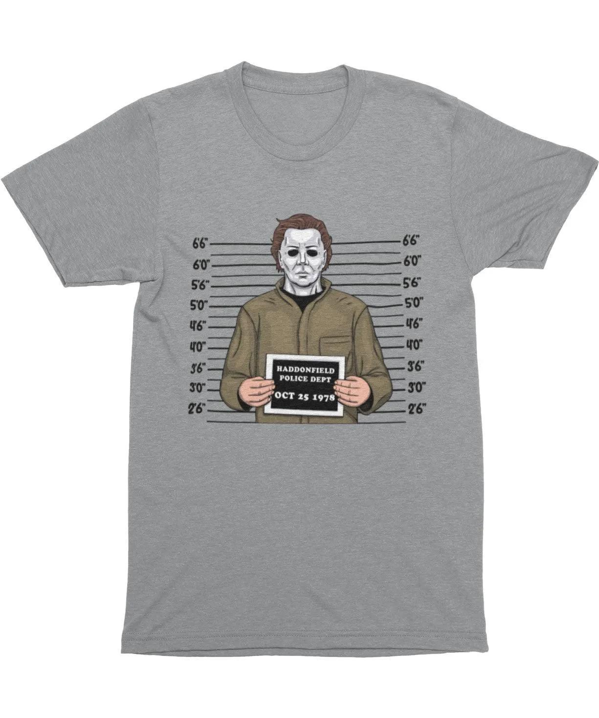 Michael Myers Mugshot Horror Film Tribute T-Shirt